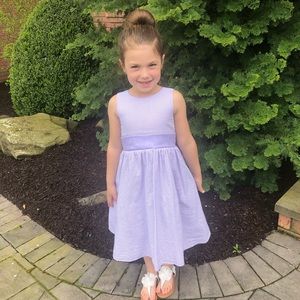 Girls Purple seersucker dress.Size 5 (runs like 6)